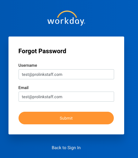 Workday Username and Email